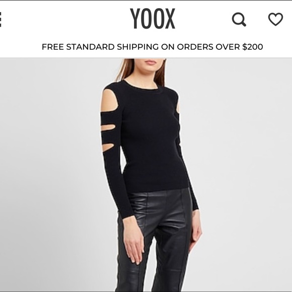 NWT 8 by YOOX RIBBED COTTON CUT-OUT SWEATER - Picture 3 of 6